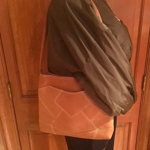 Saddle Genuine Leather Patchwork Shoulderbag